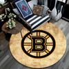 Boston Bruins2 Round Area Rug,Carpet Rug for Living Room Bedroom Sofa Playroom Decor,Non-slip Floor Mat