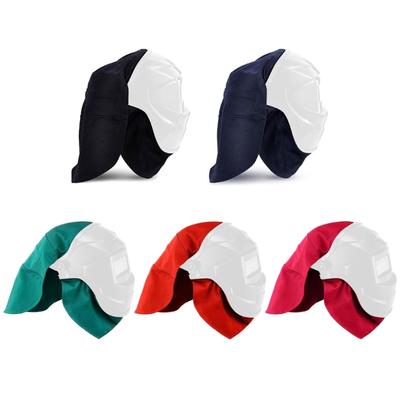 Cubierta Protectora para Casco de Soldadura con Babero Desmontable Tejido de Alta Durabilidad Ajuste Universal la Mayoría de Cascos Ligero