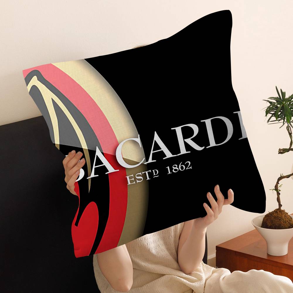 Bacardis Beer Cushion Cover Car Throw Pillow Case For Sofa Car Christmas Gift 40X40Cm 45X45Cm