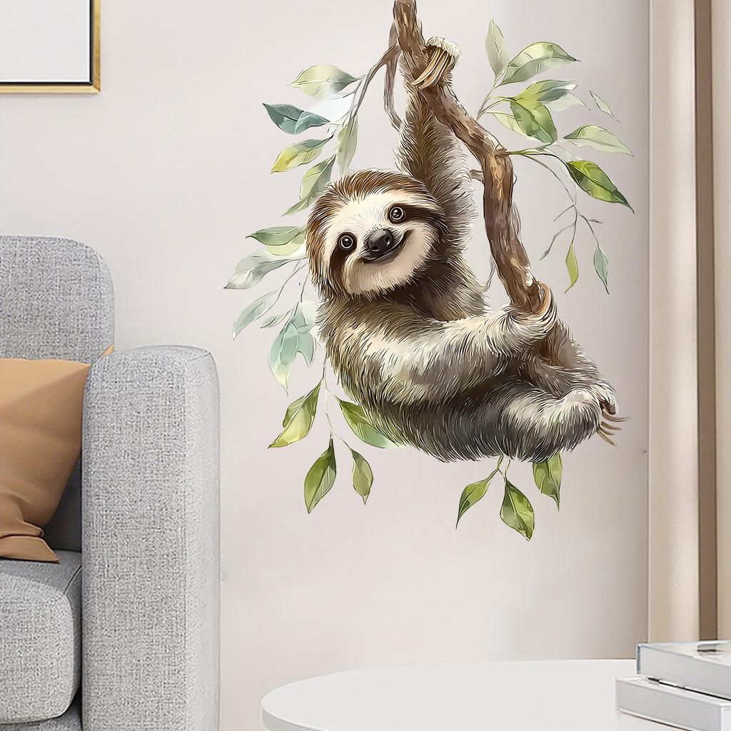 Cartoon Faultier Kletterbaum Kinderzimmer Kinderzimmer Wanddekoration Wandaufkleber