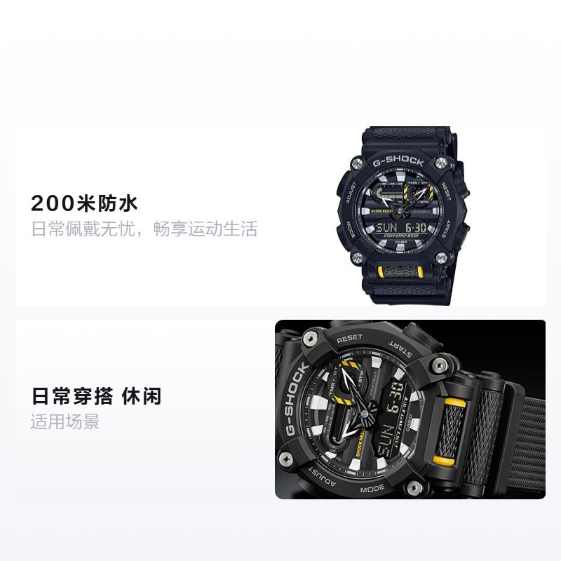 Casio G-SHOCK Series Industrial Design Theme Street Fashion 10-Point Nut Waterproof and Shockproof Movement Quartz Movement Resin Strap GA-900-1A
