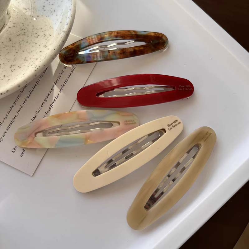 Vintage Accessories Leopard Print Glue Oval Hair Clips Cute Korean Charm BB Hair Clip Y2K Women Jewelry Y2K Hair Accessories