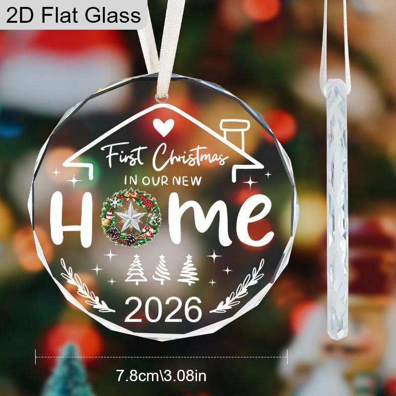 

Housewarming Glass Christmas Ornament, New Home Ornament, Christmas Decor, Gifts for New Homeowners, New Home Gift, Festive Decoration Pendants 1pc