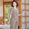 Elegant Summer Short-Sleeve Two-Piece Set for Women