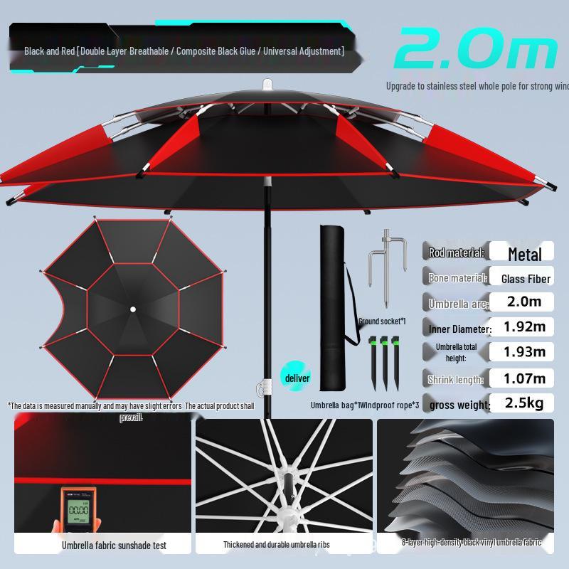 Universal Thickened Sun & Rain Protection Fishing Umbrella