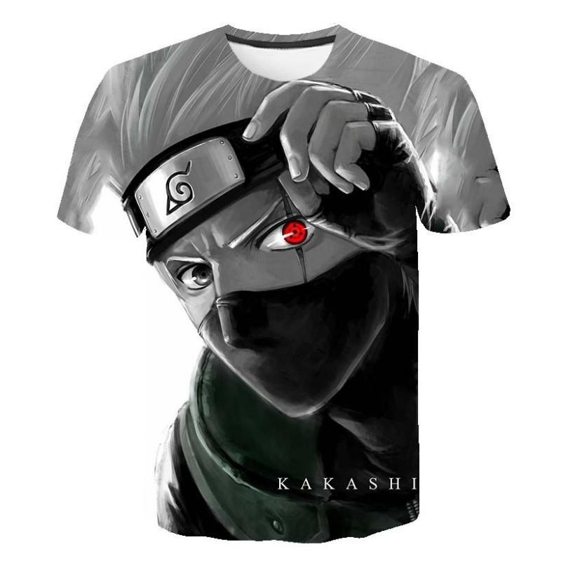 New Naruto Cartoon Character 3D Digital Printed Men's Cartoon T-shirt