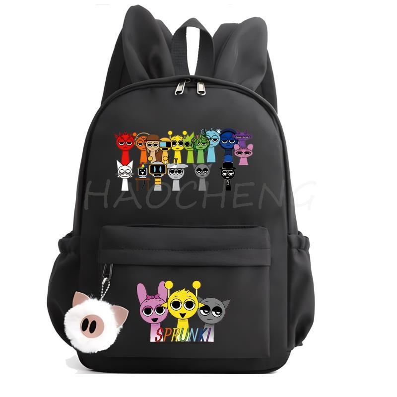 Hot New Sprunki Print Backpack for Girl Boy Student Teenager Children Rucksack Casual Women Cute School Bag Kids Birthday Gift