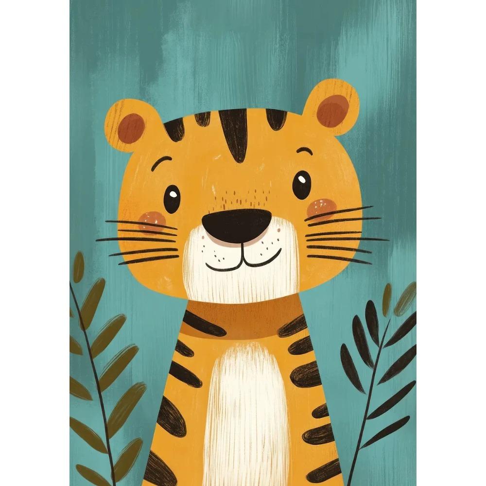 Cute Smiling Cartoon Dolphin Cow Owl Unicorn Posters Expressive Eyes Prints Canvas Painting Wall Picture Home Kid's Room Decor