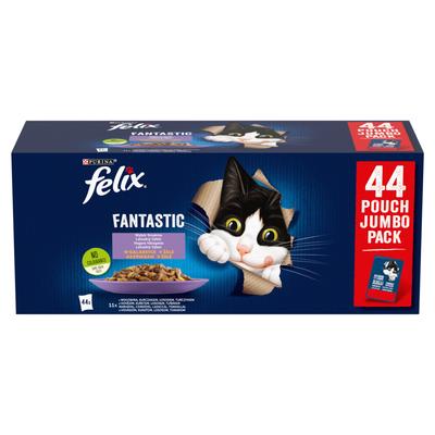 Felix Fantastic Karma Dla Kotów W Galaretce 3,7 Kg (44 Sztuki)