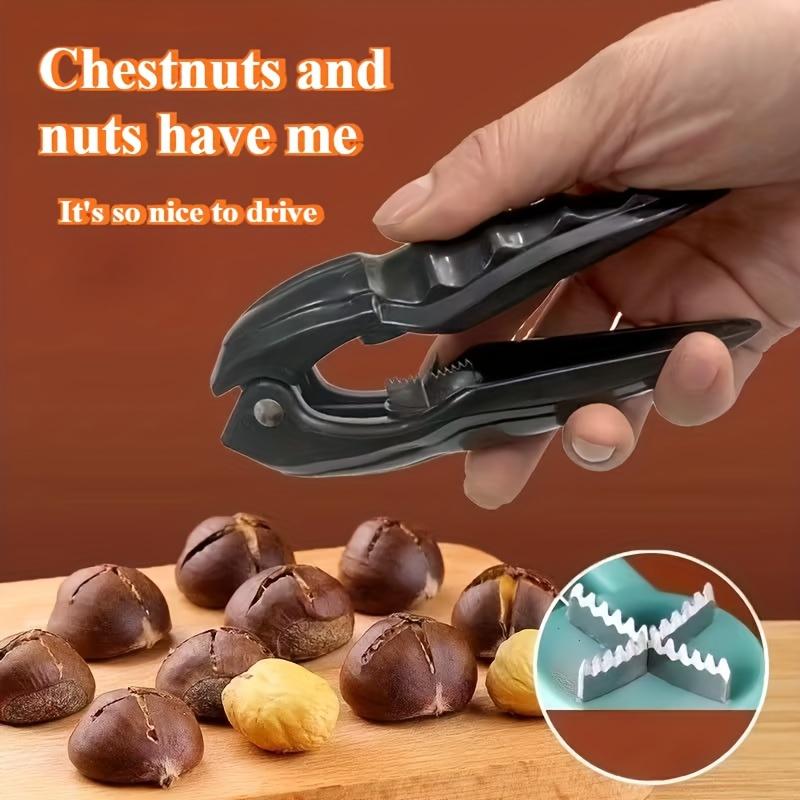 Chestnut Walnut Cracker Shelling Nut Shell Opener Tool with Blade Lever Mechanism Hazelnuts Acorns Pignoli Shell Removal Gadget