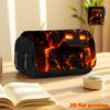 Lava Block Monster 2D Printed Double-Layer Flip Black Pencil Case - Back-To-School Essential Pencil Box, Daily Multi-Functional Makeup Bag, Large Capa