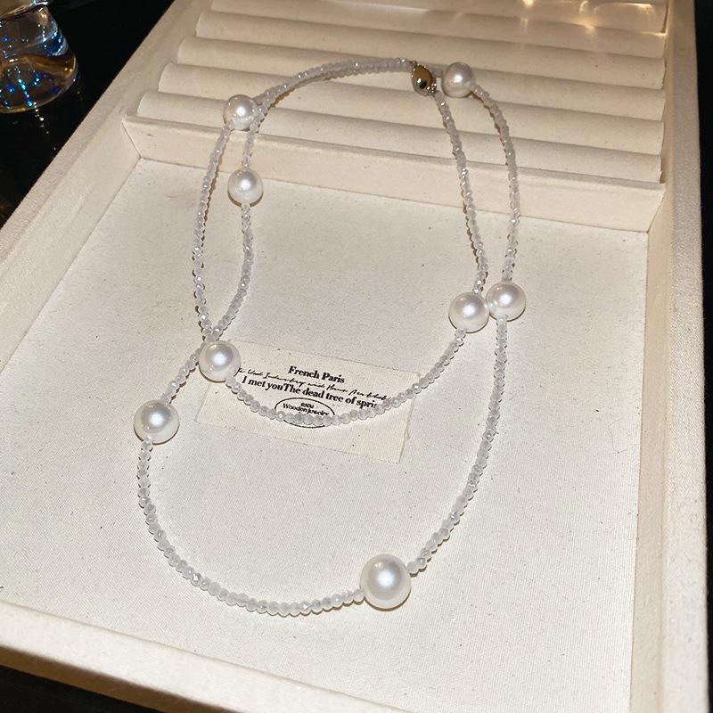 Sweet Dopamine Baroque Pearl Clavicle Necklace - French Fashion Temperament Jewelry for Women