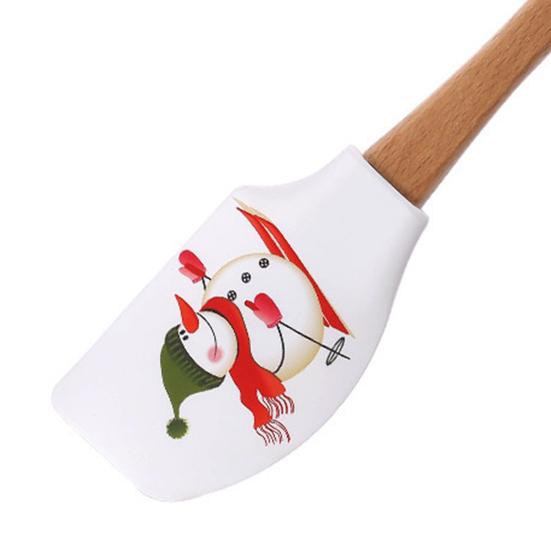 Butter Spatula High Temperature Resistance Christmas Themed Silicone Bread Bakery Butter Scraper Kitchen Tool