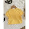 European sizes Girls' Casual joyful Pattern Short Sleeve Top, Round Neck T-Shirt Suitable for Summer Wear