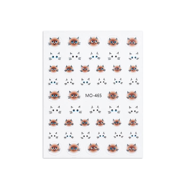 1 Sheet Cute Pet Nail Art Sticker Cartoon Animals Little Cat Design Nail Decoration Decals