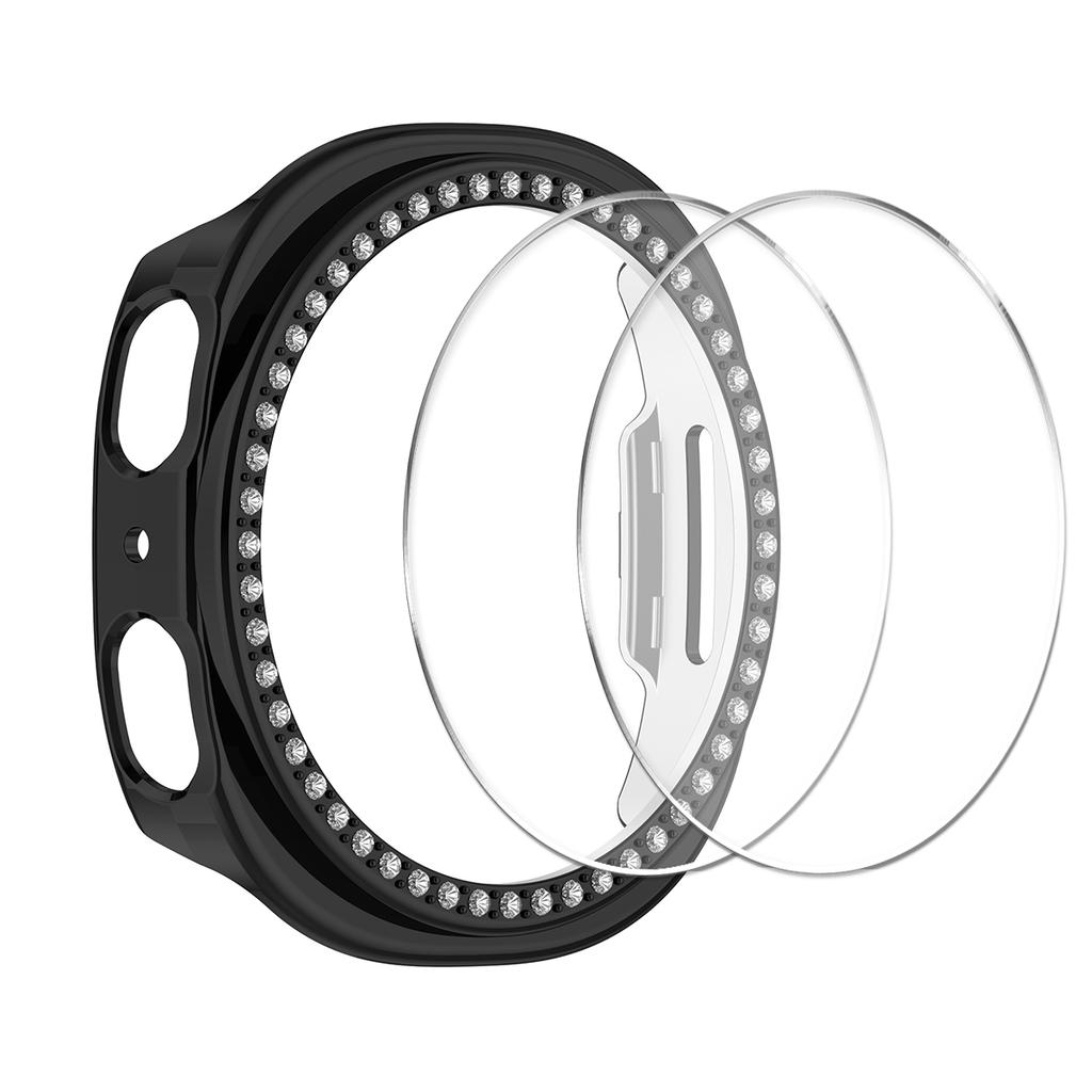 Diamond Case+ Glass For Samsung galaxy watch 8 40mm 44mm Accessories PC Protective Bumper shell for galaxy watch 8 cover