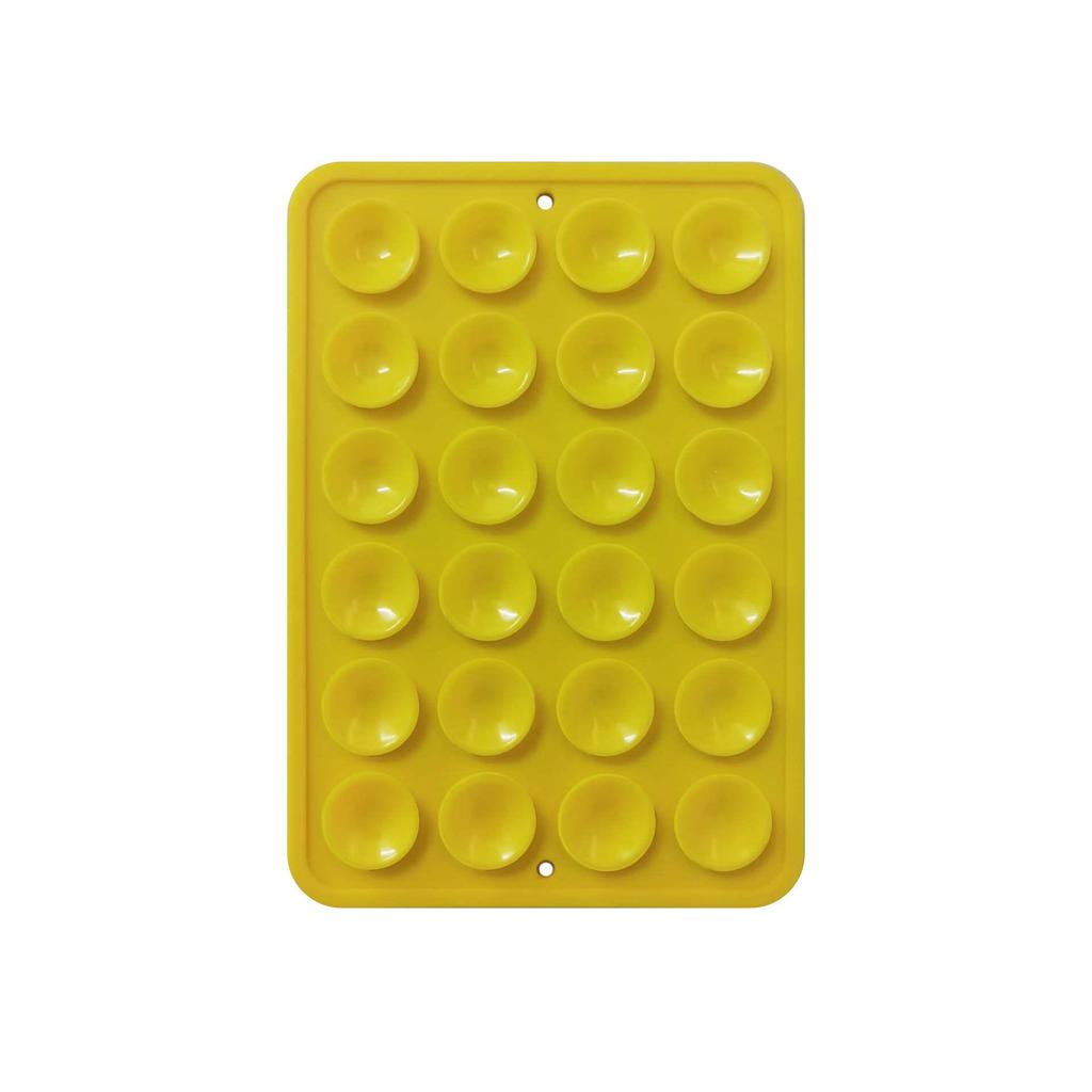 Black Silicone Anti-Slip Phone Stand: 24 Portable, Minimalist Suction Cup Stickers