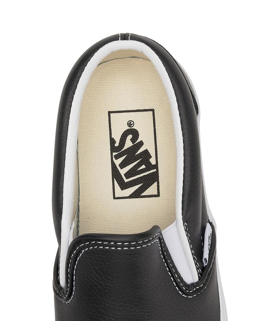 Vans Classic Slip-On - (Leer) Zwart:True White / Vn000Ct5Bpb1