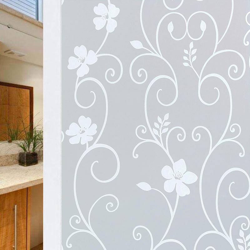 Window Privacy Film Glass WindowFilm Removable Vinyl Door Window CoveringsUV Blocking Sticker for Home Deco