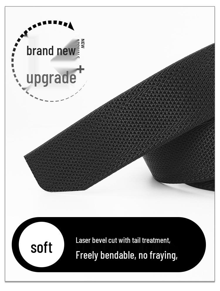 New Men's Breathable Elastic Woven Belt with Alloy Buckle