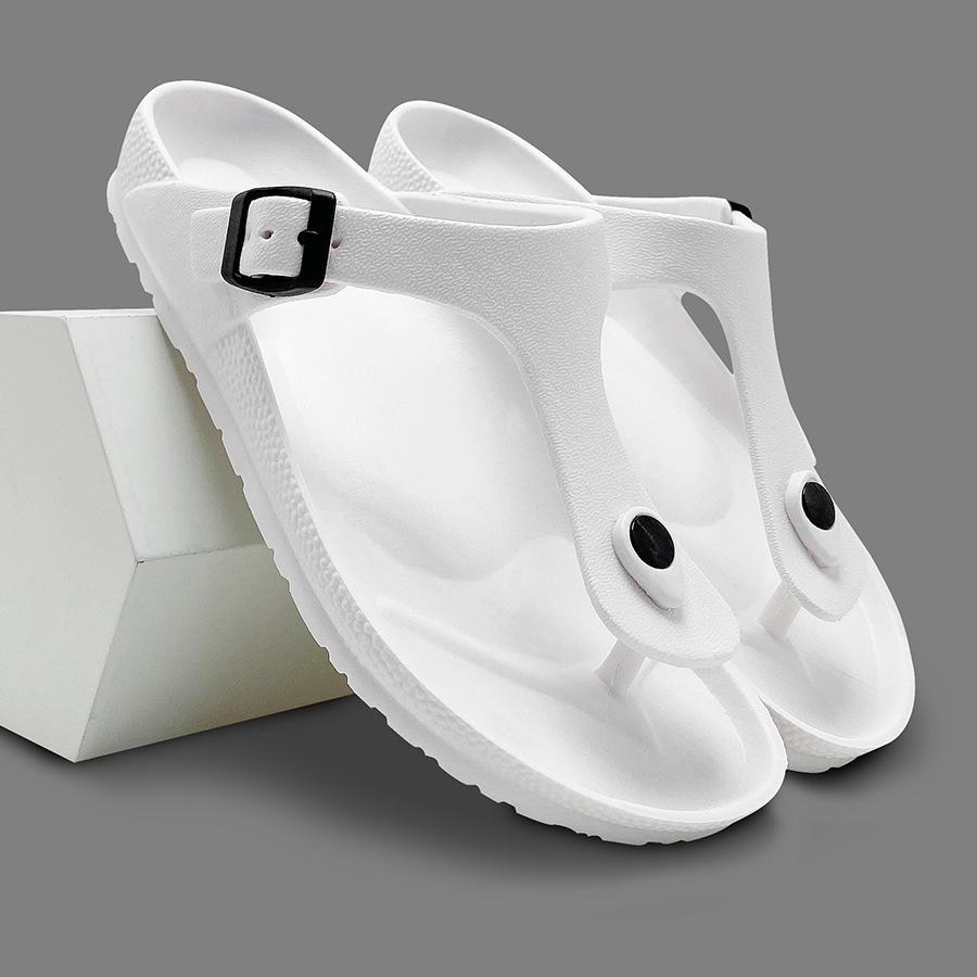 2025 Unisex Non-Slip Buckle Flip-Flops: EVA Wear-Resistant Indoor & Beach Sandals