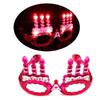 Birthday Cake Glasses LED Light Up Glasses for Kids and Adults Birthday Halloween Christmas Festival Gathering