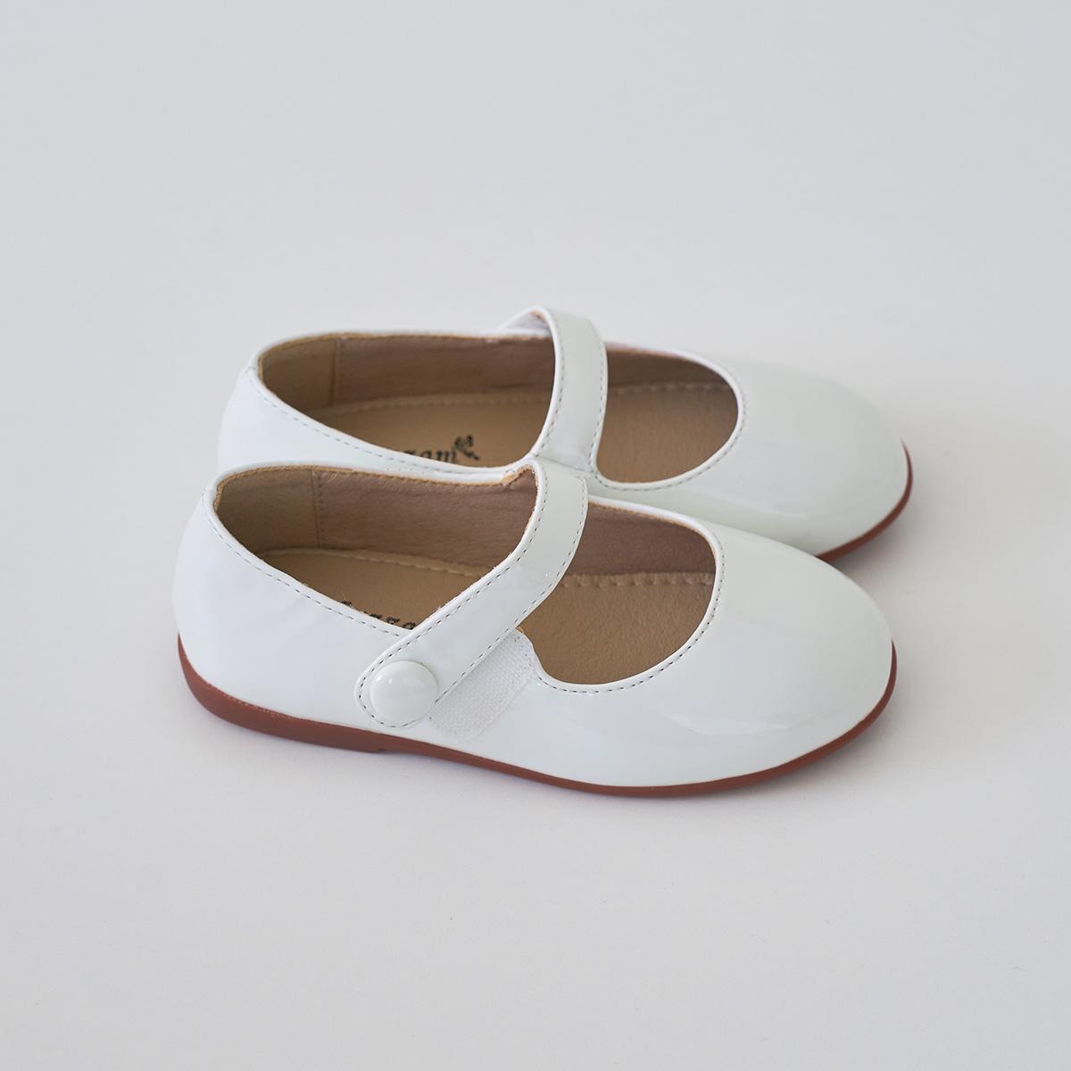 

[BABYZZAM] Девочки Joy Mary Jane Flat White, Y877, 7000026544, популярная корейская обувь 150