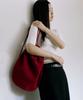 Voef Ruga Suede Drawstring Backpack (Red)