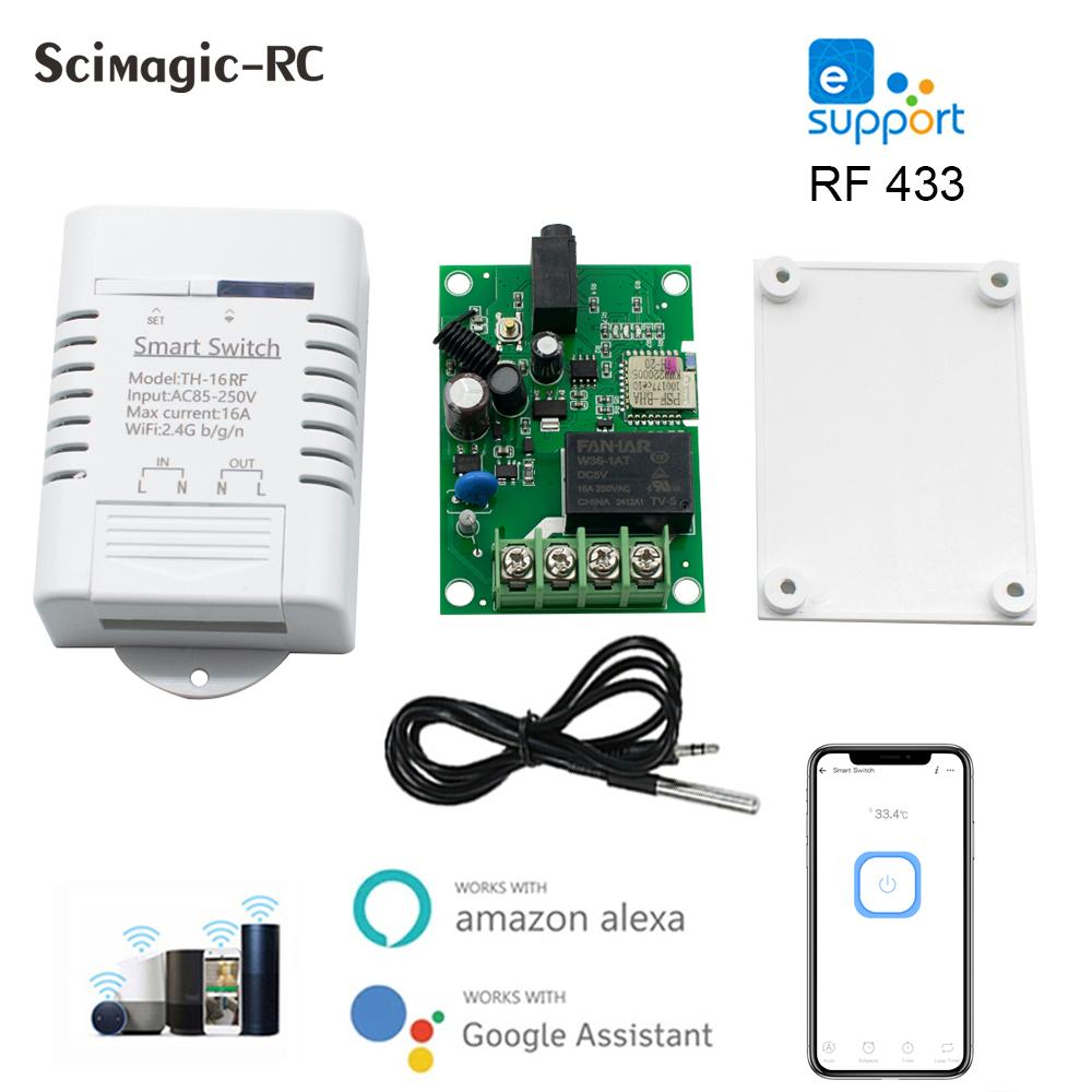 Wifi Temperature Sensor Tuya eWelink Smart Wifi Rf433 Intelligent Thermostat Temperature Switch 16A Works With Alexa Google Home EWeLink Smart switch