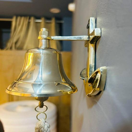 Solid Brass Door Anchor Bell Polish Nautical Maritime Decor 12.7 Cm