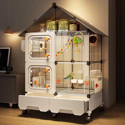 2026 New Luxury Parrot Cage Splash Proof Large Bird Home for Mynahs Spacious Aviary Design for Indoor Premium Habitat Feeding