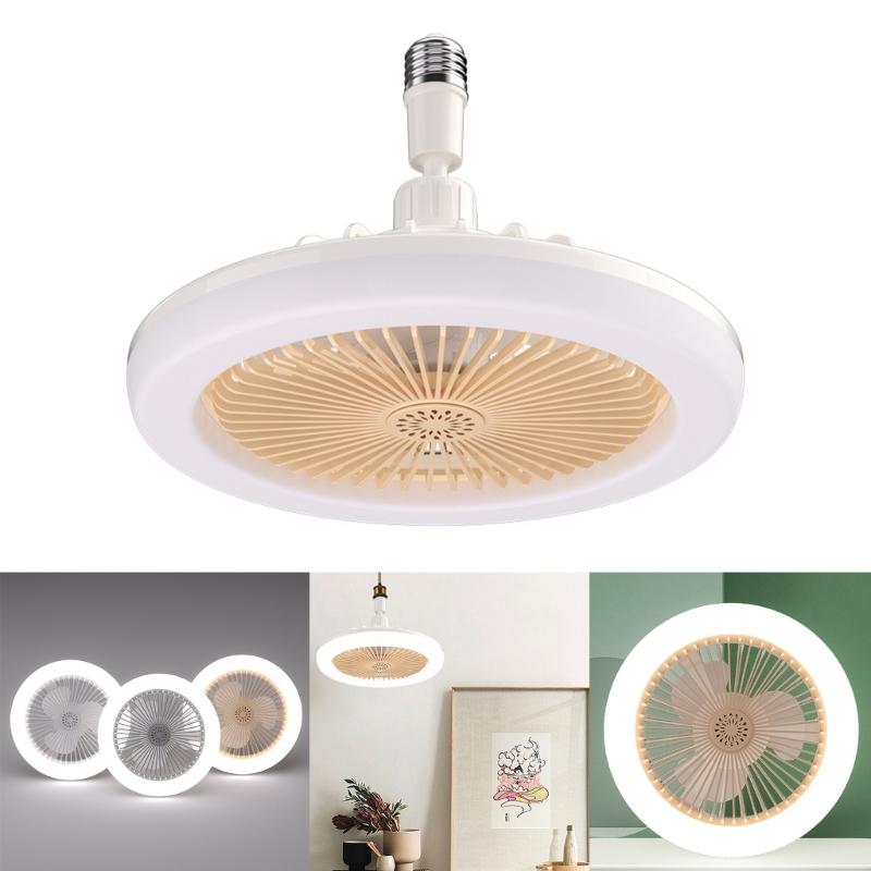 LED Deckenleuchte mit Ventilator-Timer Deckenventilatorleuchten 3 Windgeschwindigkeiten Stufenloses Dimmen Licht Moderne Ventilatorbeleuchtung