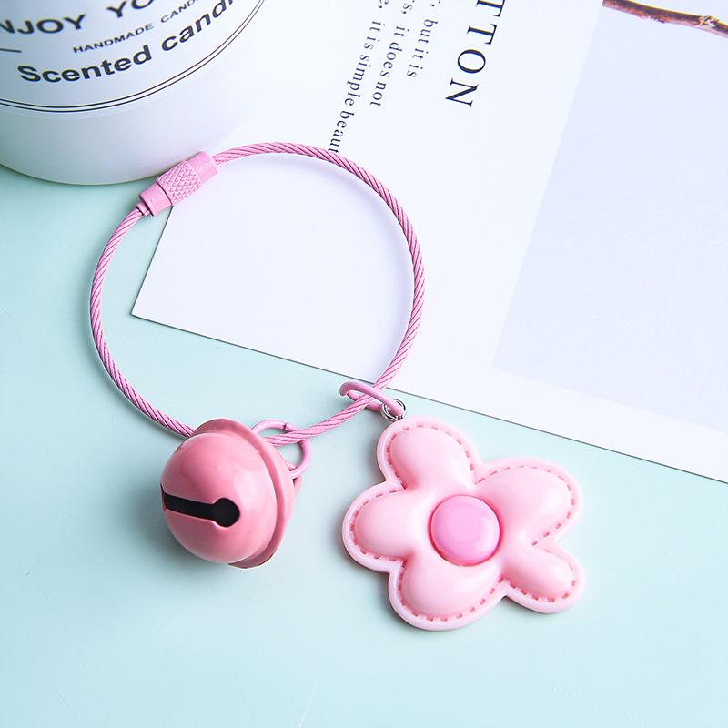 Handmade Shiny Petal Flower Keychain – Cute DIY Accessory for Students
