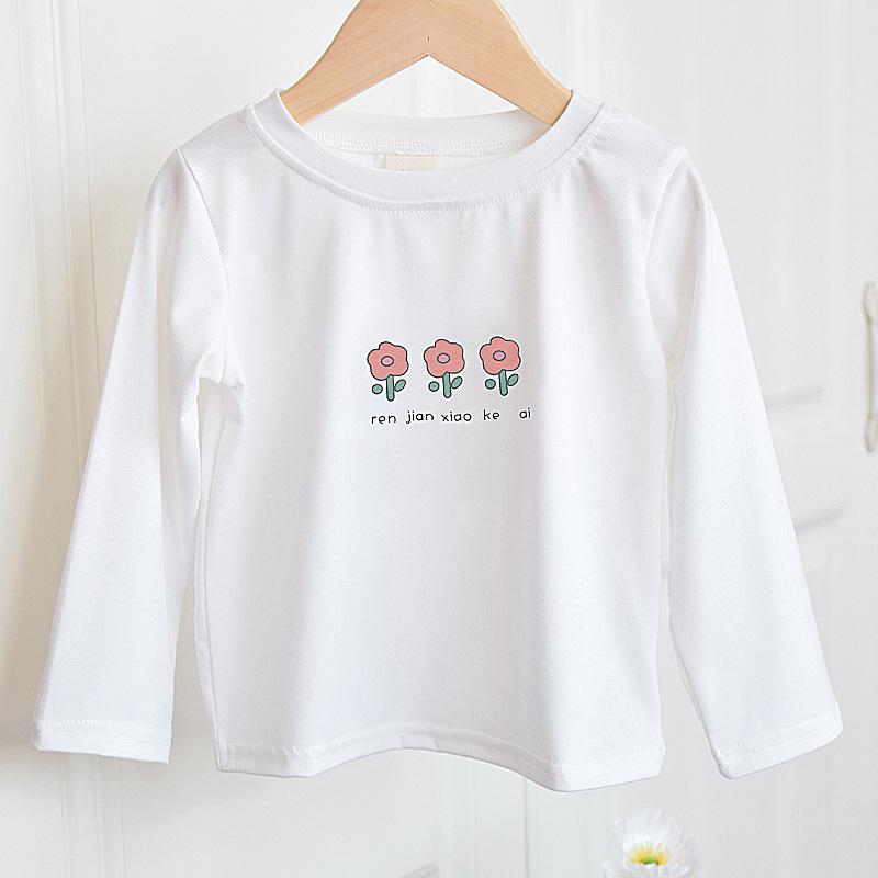 Cute Sweet Kids Girls Long Sleeve Casual Basic T Shirt Daily Top
