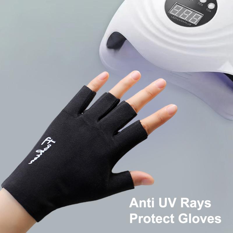 2 Stück Anti-UV-Strahlen Schutzhandschuhe Nagelhandschuhe LED-Lampe Nagel-UV-Schutz Strahlensichere Handschuhe Maniküre Nagelkunst Werkzeuge