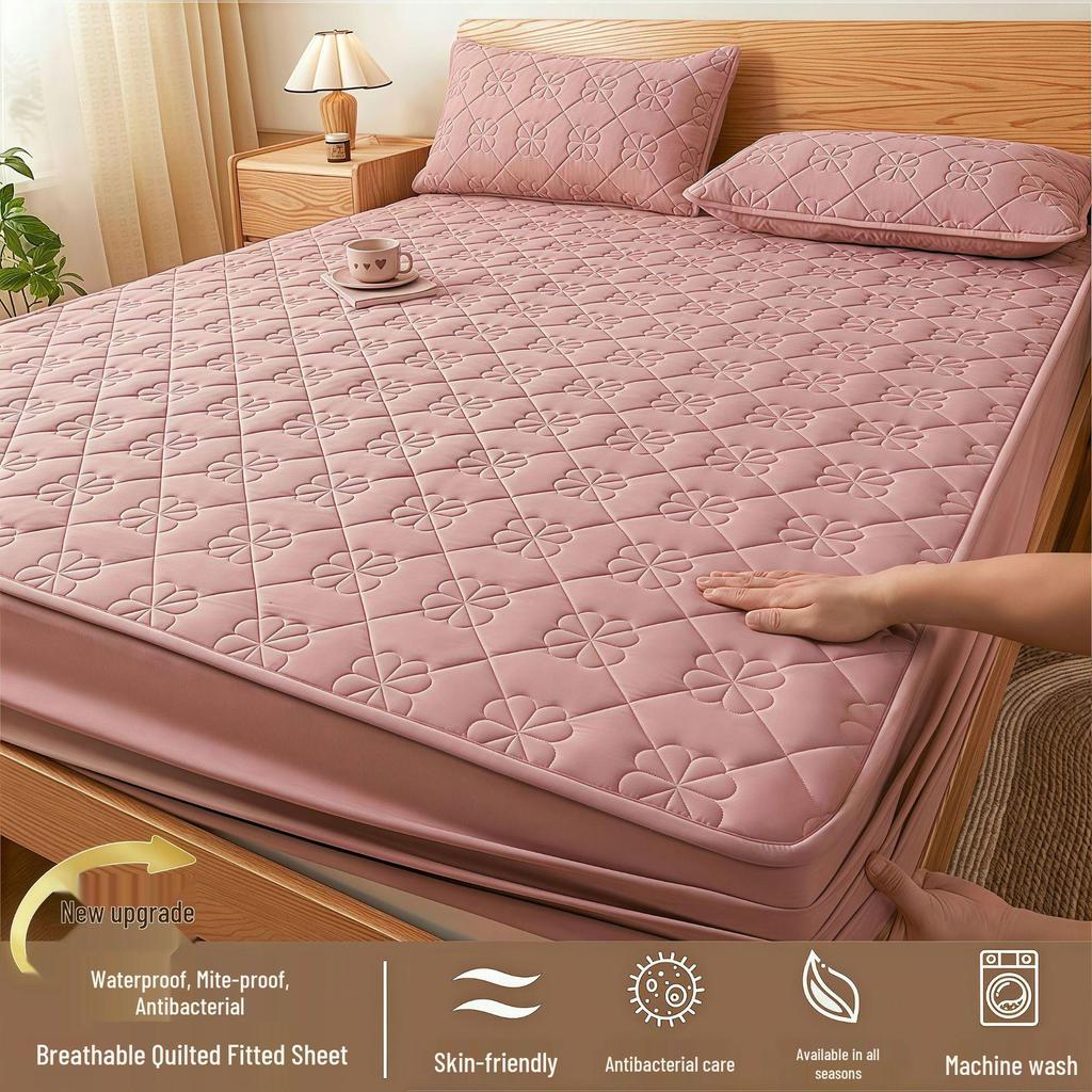 Class A Waterproof Quilted Mattress Protector - Double Bed, Breathable & Anti-Wetting Bedspread