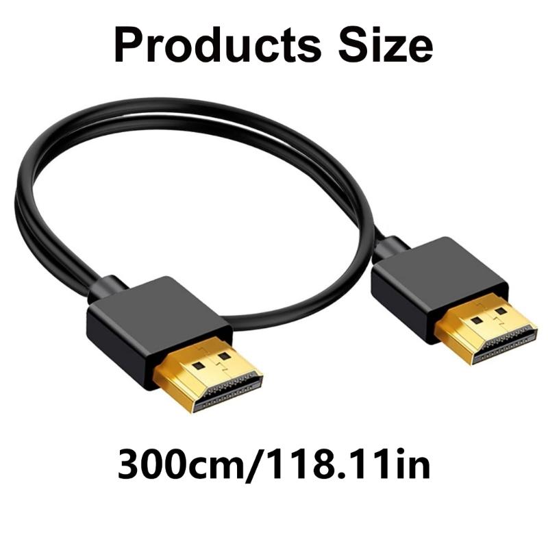OD3.2mm HDTV Cable Soft 4K HDTV to HDTV Cable Support 4K@60Hz 18Gbps 2160p 1440p 1080p for Gaming Consoles Projectors