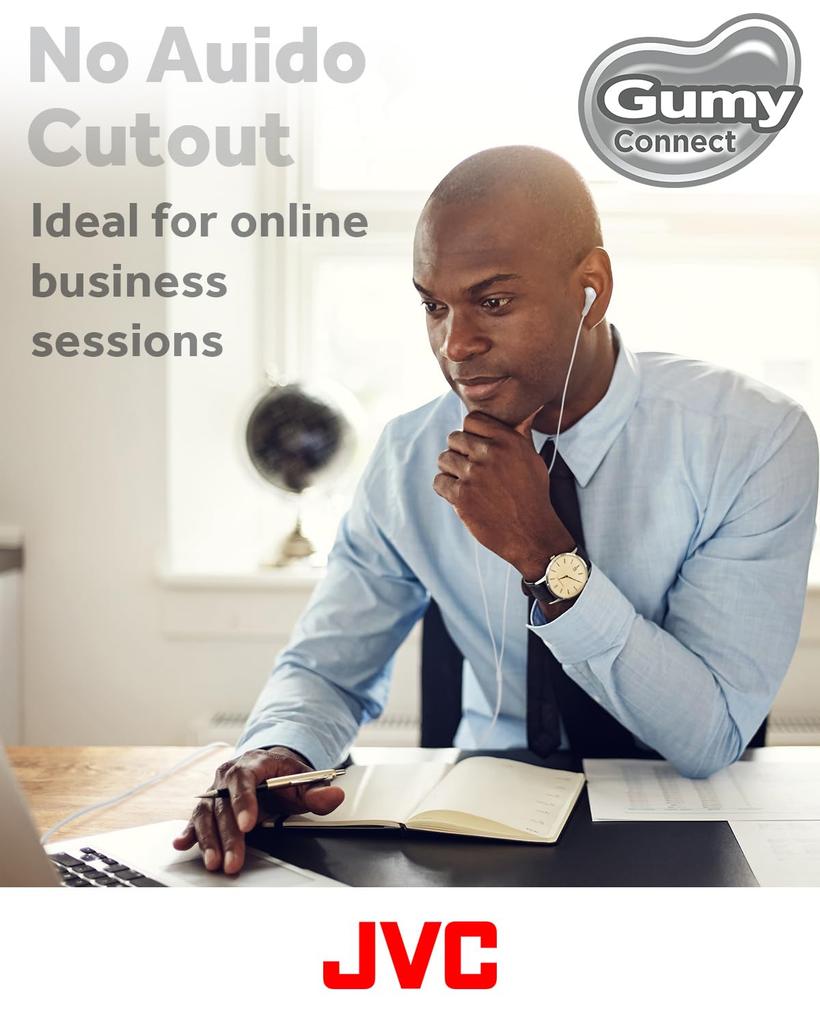 JVC Kenwood Wired Earphones with USB of HA-FR9UC Microphone, Type-C In-Ear, Type-C, 1.2m (Set 5, White)