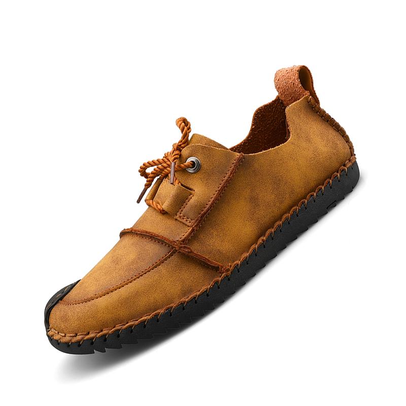 New Men's Dress Casual Shoes Lace-Up Loafers Comfortable Office Walking Shoes Non-Slip Business Sneakers for Men Flats