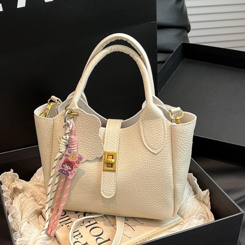 Fashion Trend Hand-carried Bucket Bag Woman 2025 New Summer Simple and Versatile Work Casual Messenger Bag Woman