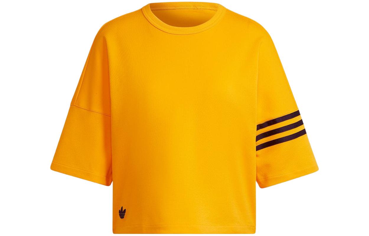 Adidas Originals Adicolor Neuclassics Tee Drop Shoulder Sleeve T Shirt Women s Yellow HM1757 S
