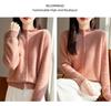 Retro 100% Wool Button-Up Cardigan - Elegant Design for Autumn and Winter