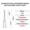 100pcs 6.5mm Dispensing Needle Glue Needle 0.5 Inch Suitable for All Glues Liquid Solder Paste Adhesives Dispenser Needle