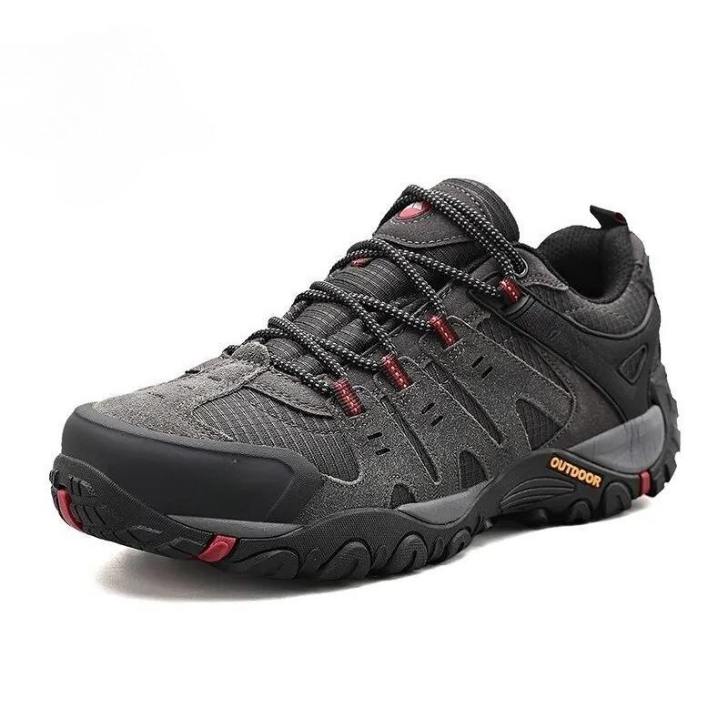 FEETIX Men s Hiking Shoes Suede Leather Outdoor Shoes Wear-resistant Men Trekking Walking Hunting Tactical Sneakers 40
