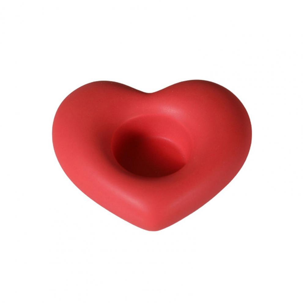 Hjerte Lysestage Hjerteformet Keramisk Lysestageholder Lille Lysholder til Bryllupsfest Jubilæum Valentinsdag