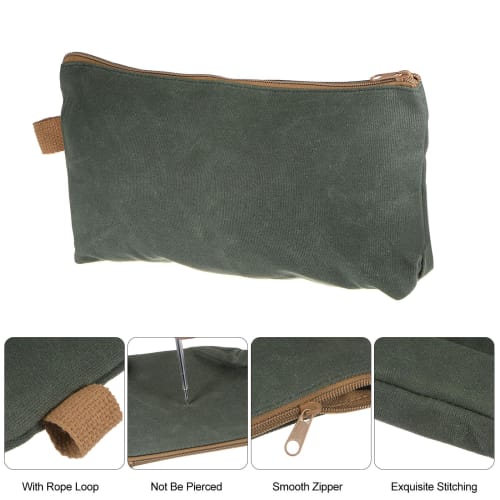 uxcell Tool Pouch Bag, 31cm X 6cm X 17cm, Oxford Waterproof Zipper Tool Bag, Small Tool Bag, Storage Organizer, Socket Canvas Bag with Zipper for Tool