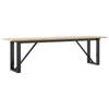 Coffee Table with O Shaped Frame 160 x 40 x 45 cm Solid Pine Wood & Steel