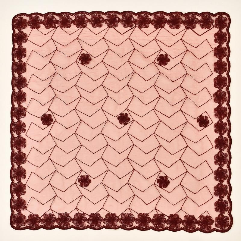 

* Популярный квадратный шарф с вышивкой, декоративный шелковый шарф, модный универсальный шарф-роза, головной платок 80*80cm