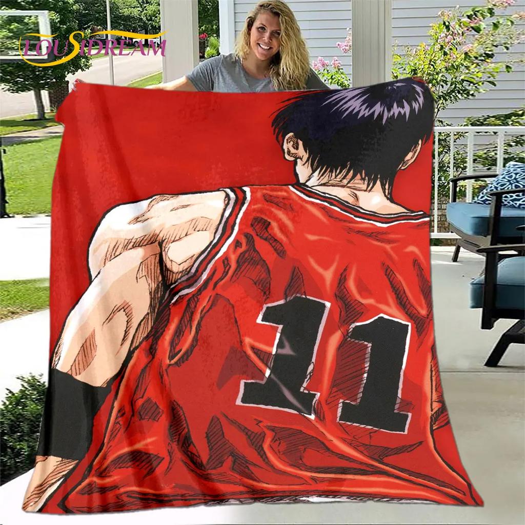 Slam Dunk Anime Karikatür Yumuşak Peluş Battaniye, Flanel Battaniye Atmak Battaniye Oturma Odası Yatak Odası Yatak Kanepe Piknik Örtüsü Bettdecke