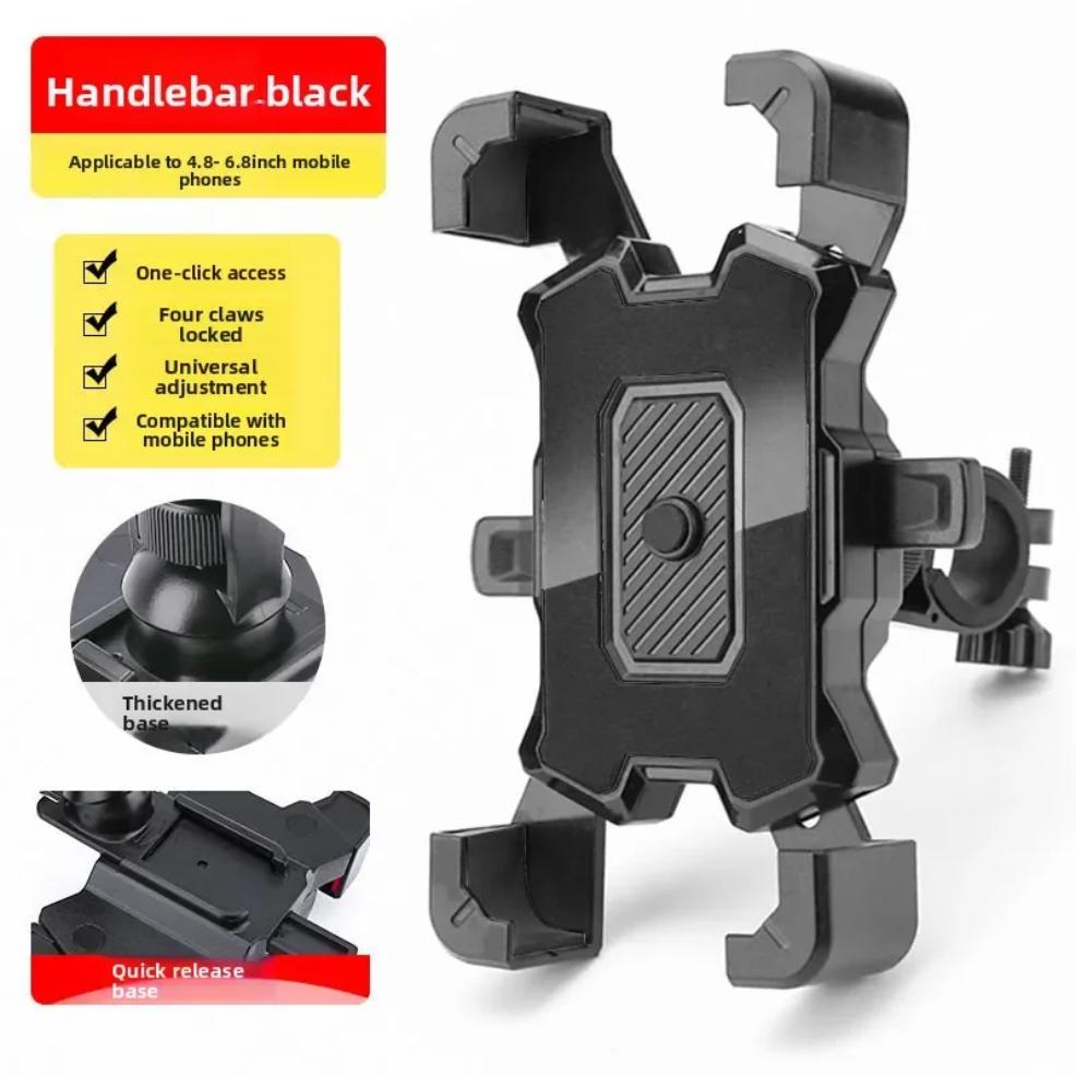 Bike Phone Holder Universal Motorcycle Phone Mount for Handlebar Shockproof Easy Install Fit for Iphone Xiaomi Huawei Sunsung